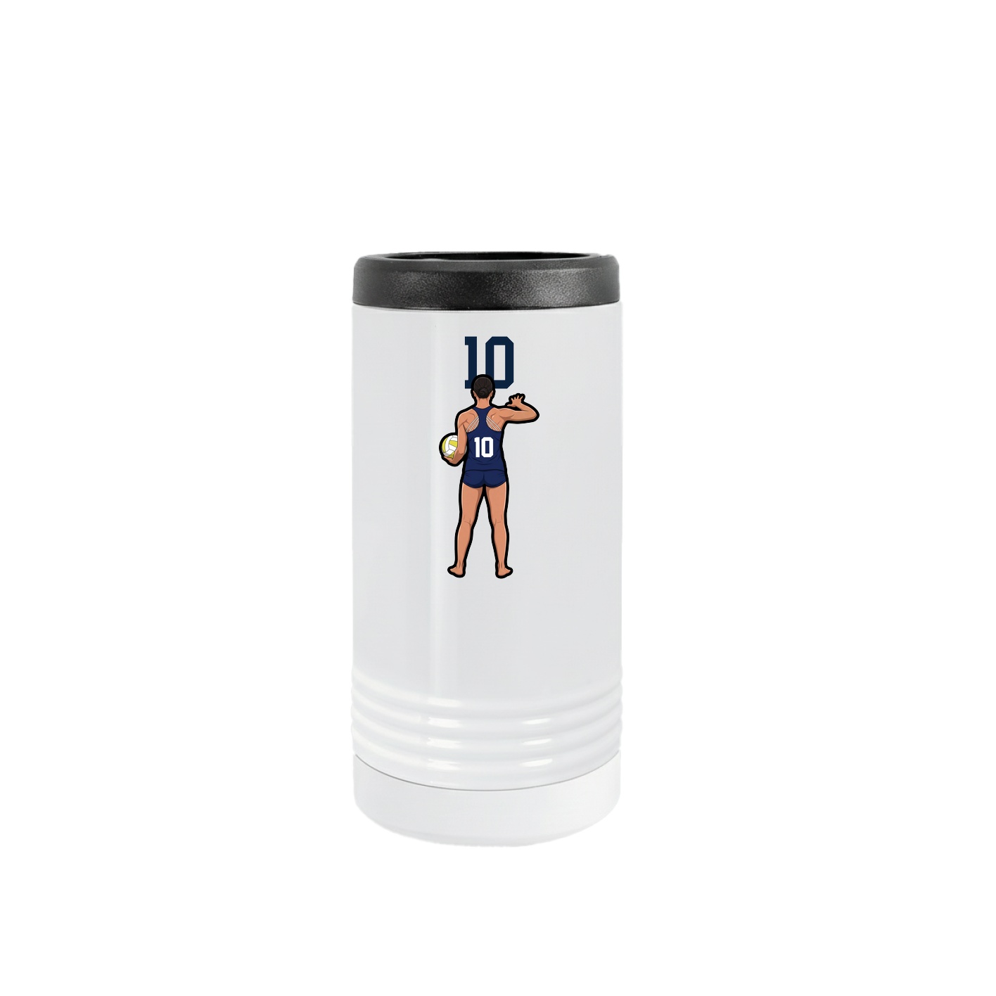 Slim Beverage Holder — Number Top in White
