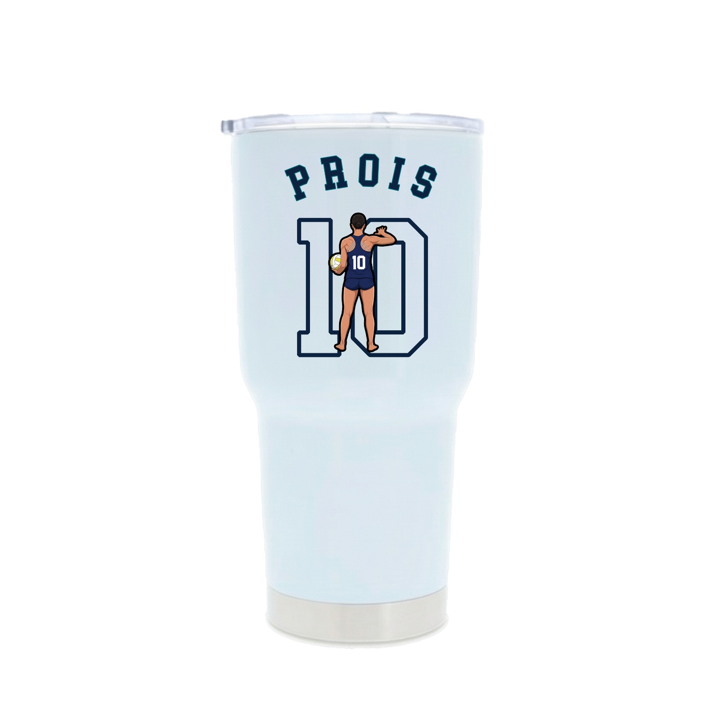 30oz Stainless Steel Tumbler — Shirsey Arch in White