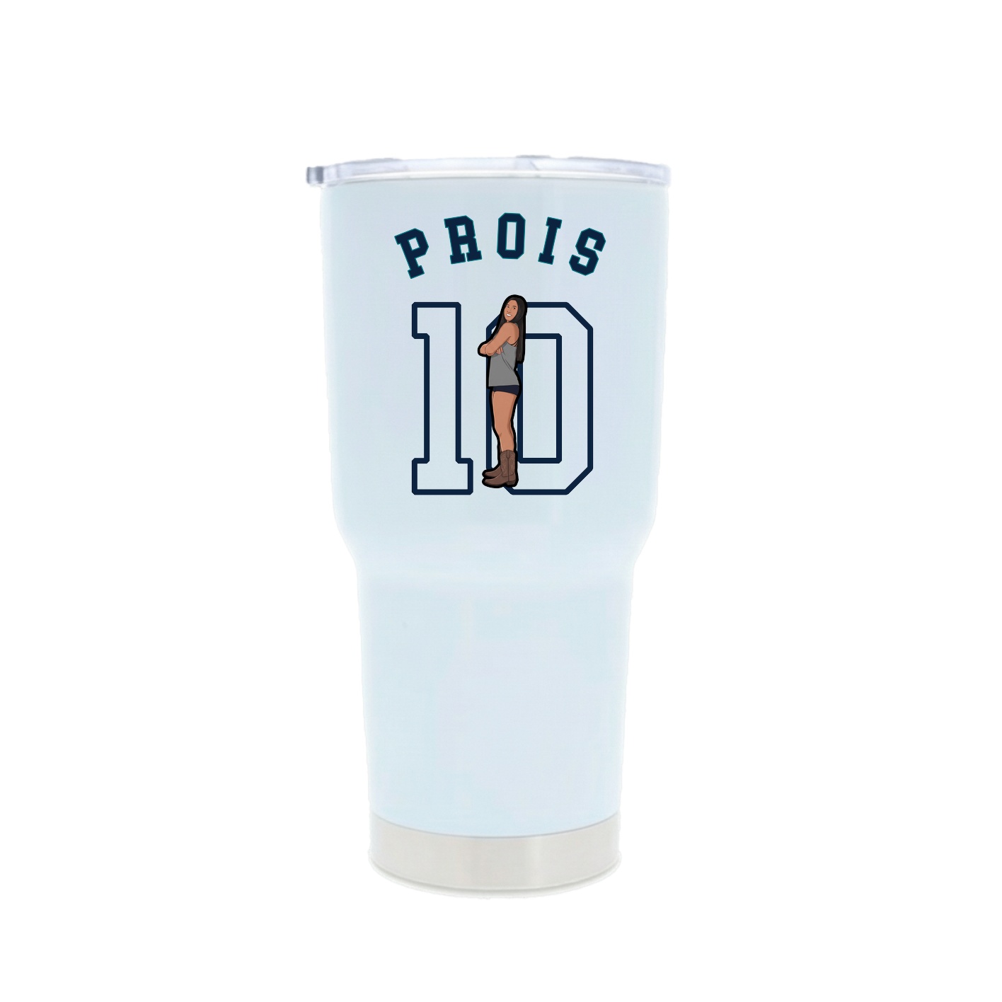 30oz Stainless Steel Tumbler — Shirsey Arch in White