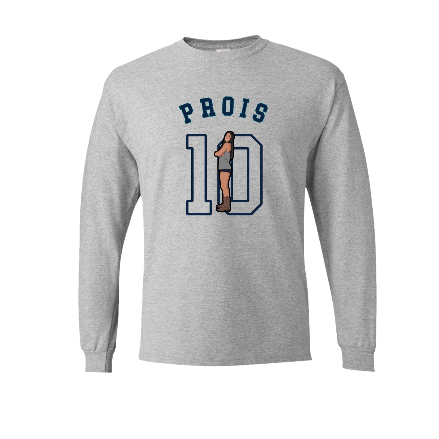 Long Sleeve Tee — Shirsey Arch in Grey