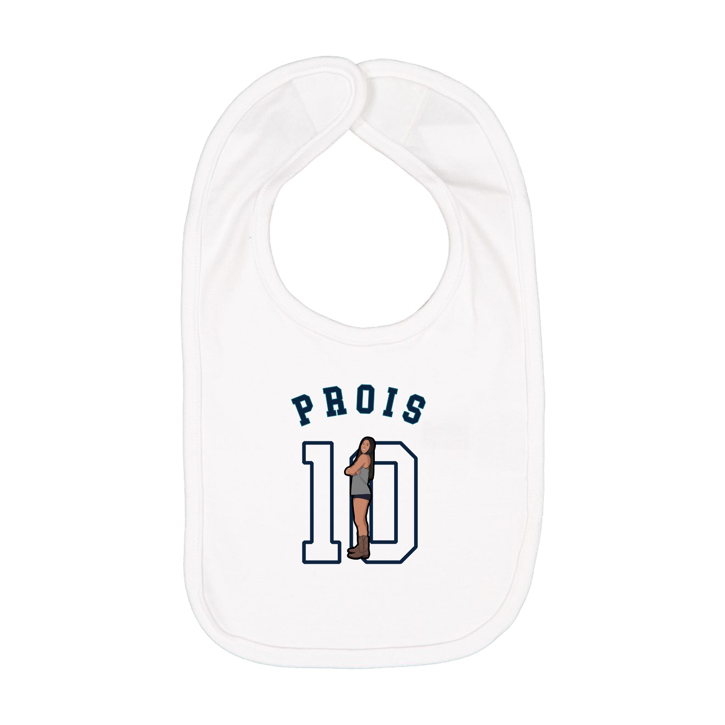 Infant Bib — Shirsey Arch in White