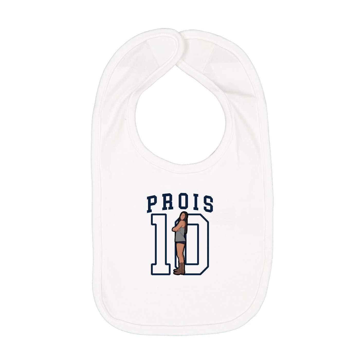 Infant Bib — Shirsey in White