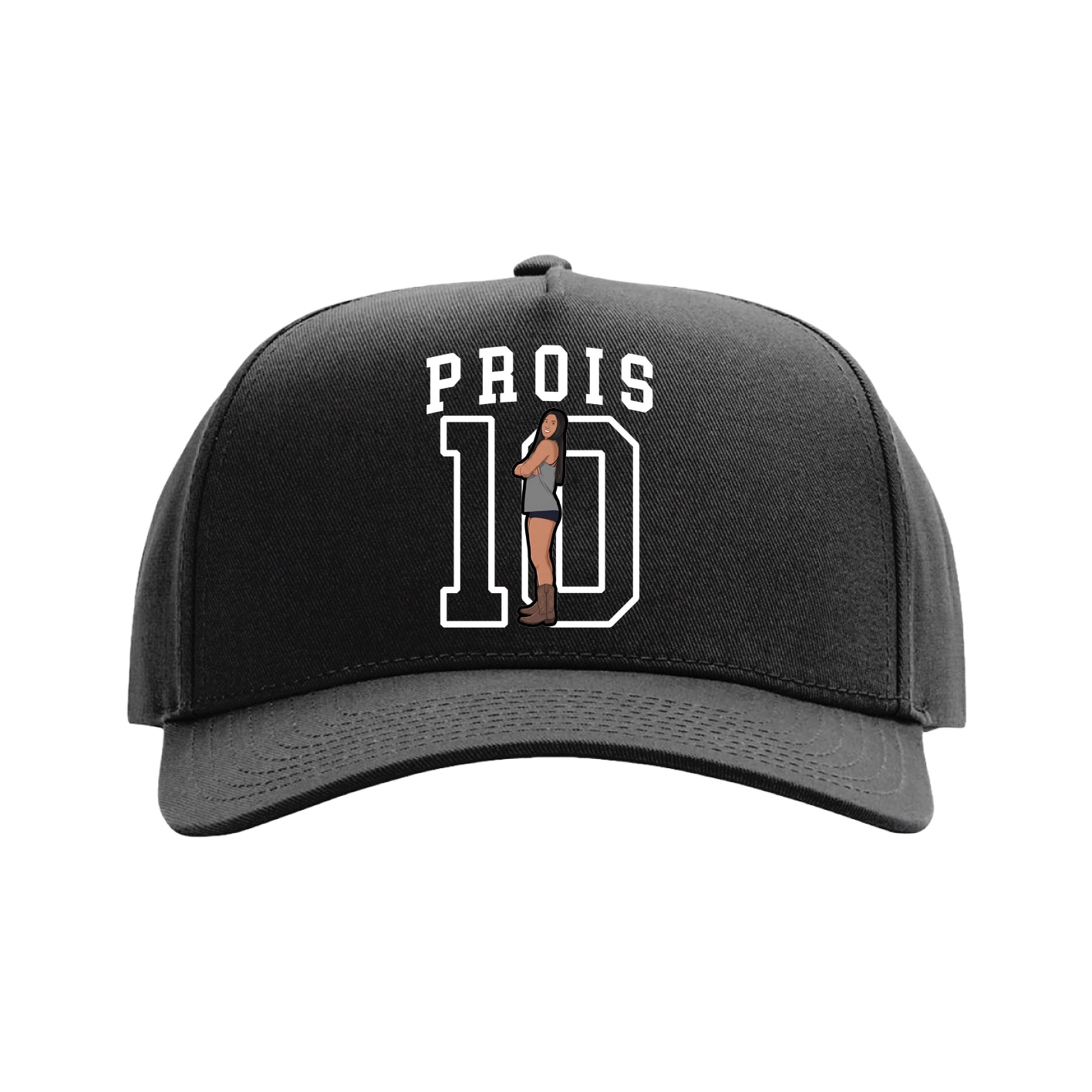 Full Fabric Five-Panel Champ Cap — Shirsey in Black