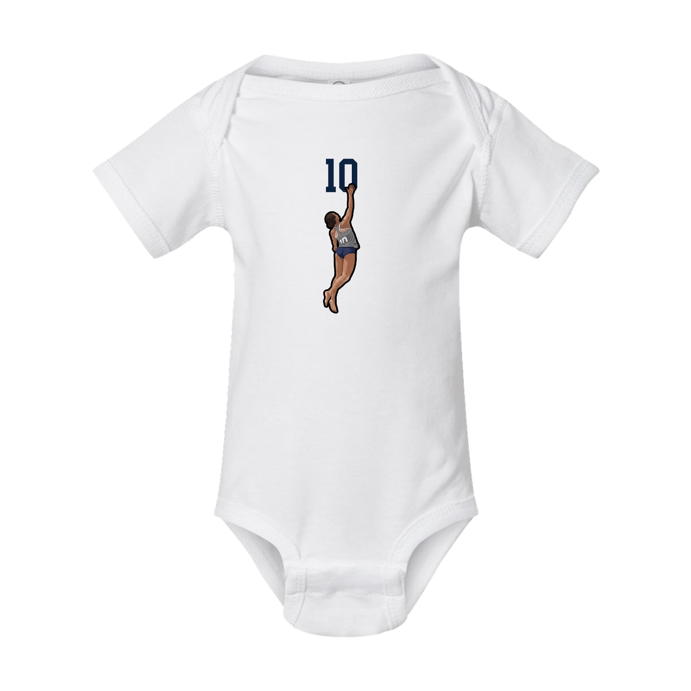 Baby Onesie — Number Top in White