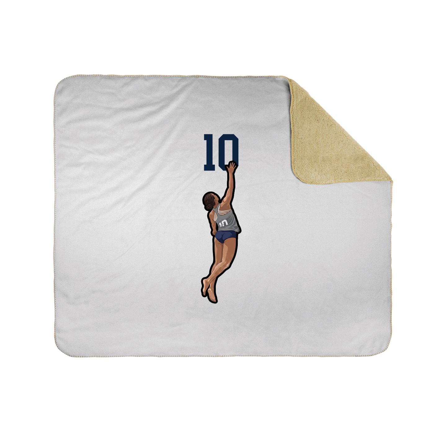 Throw Blanket — Number Top in White