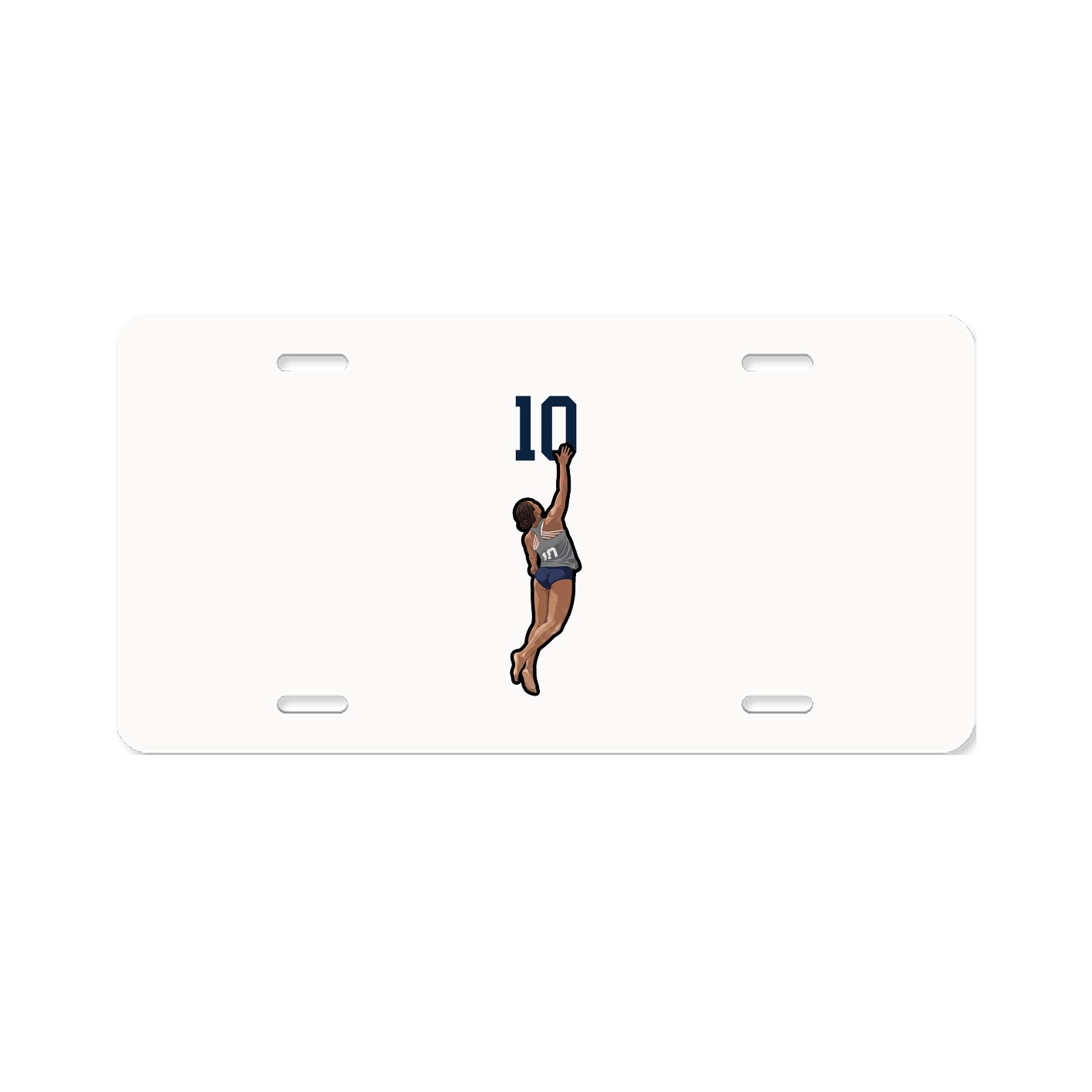 License Plate — Number Top in Classic