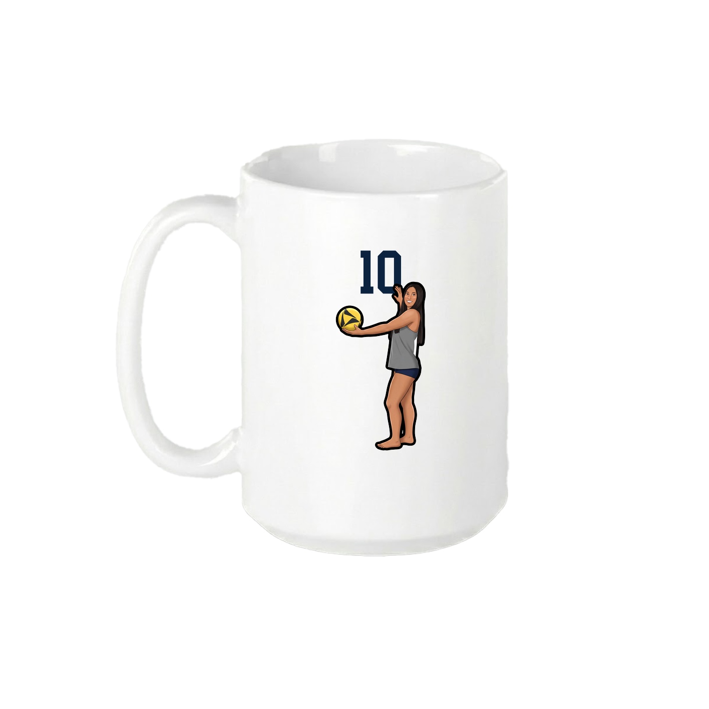15oz Coffee Mug — Number Top in White