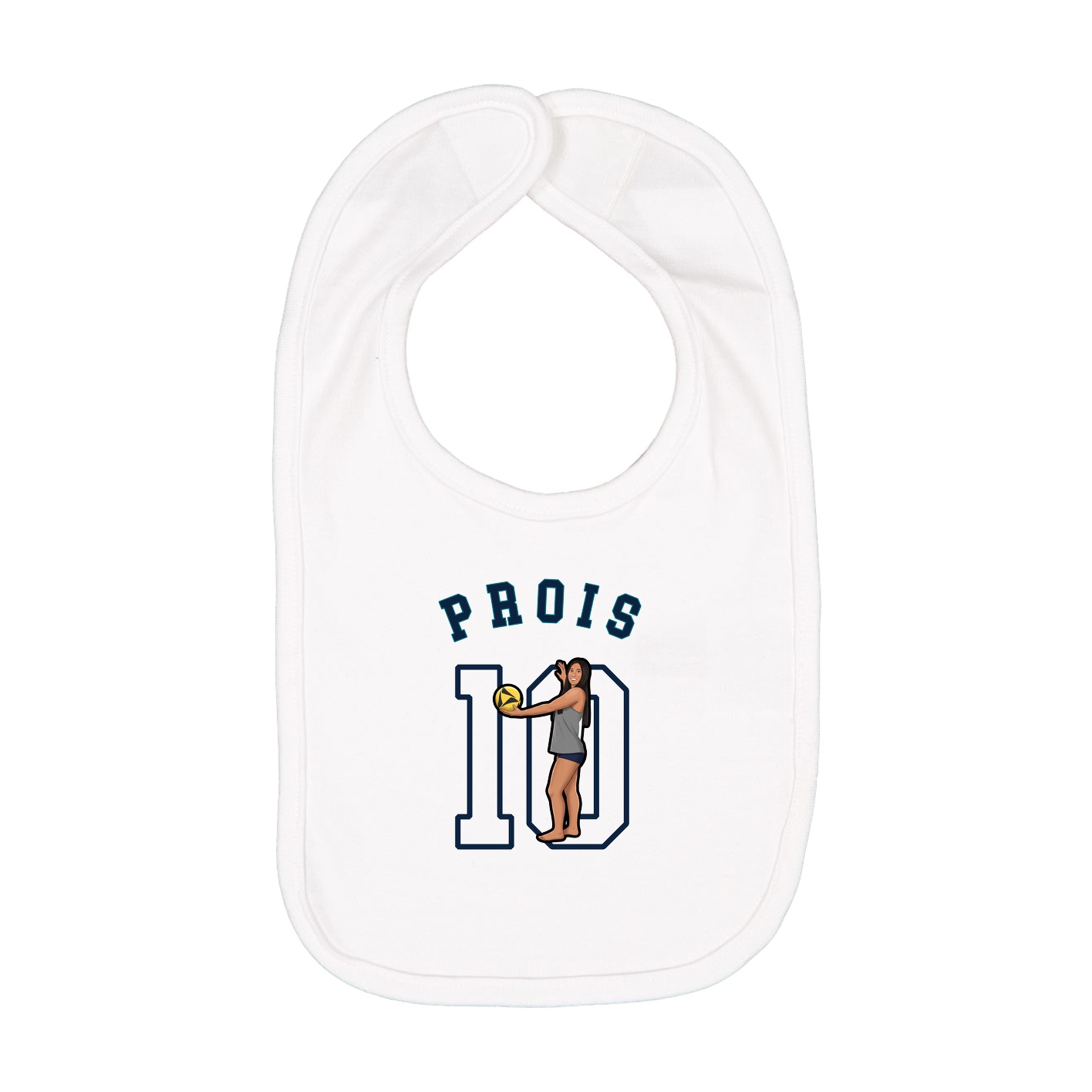 Infant Bib — Shirsey Arch in White