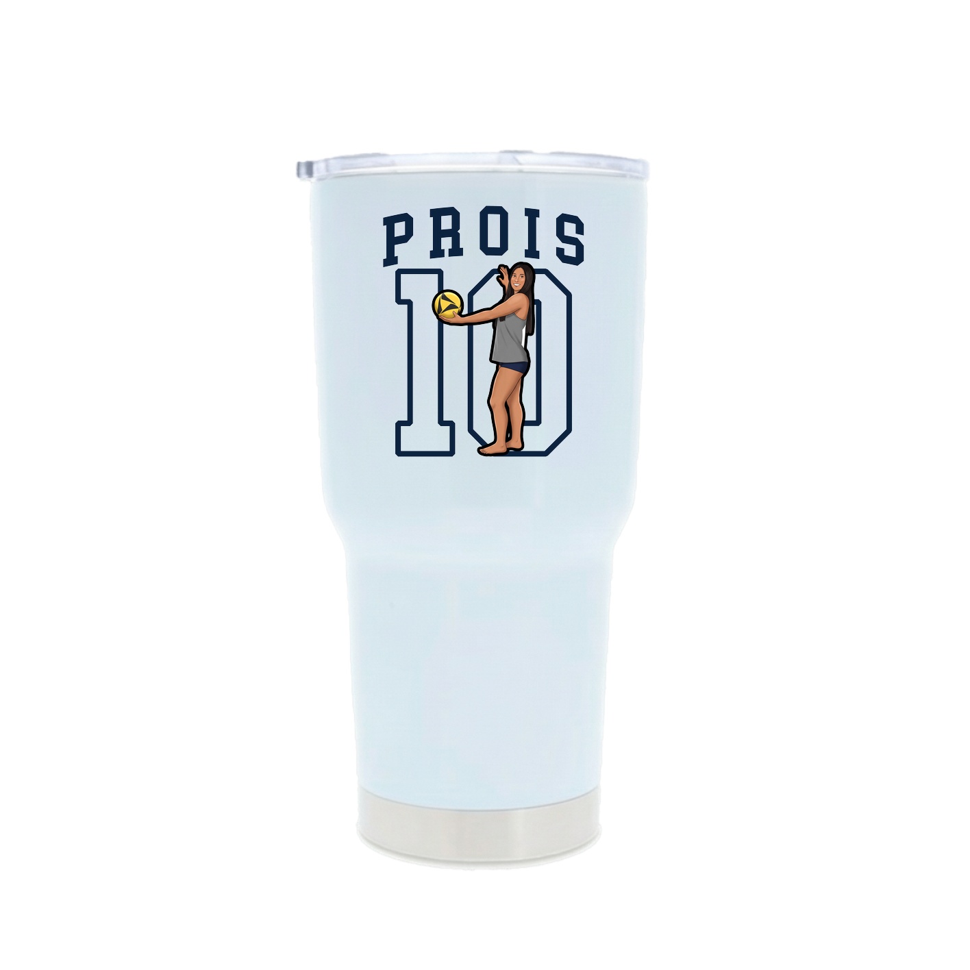 30oz Stainless Steel Tumbler — Shirsey in White