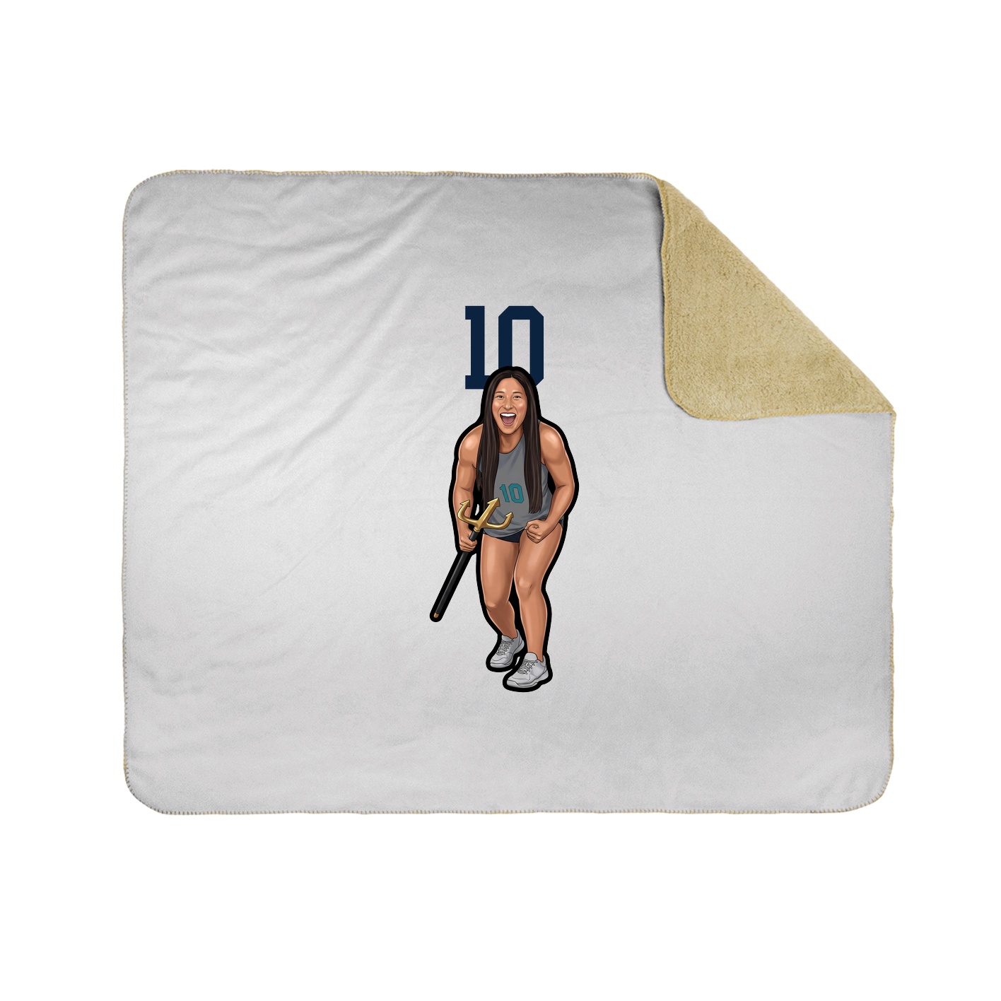 Throw Blanket — Number Top in White
