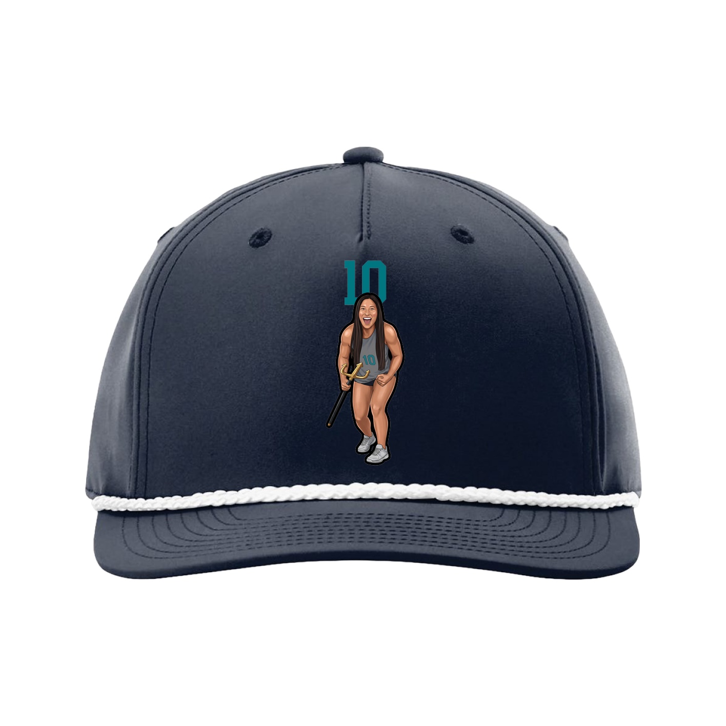 Five-Panel Classic Rope Cap — Number Top in Navy