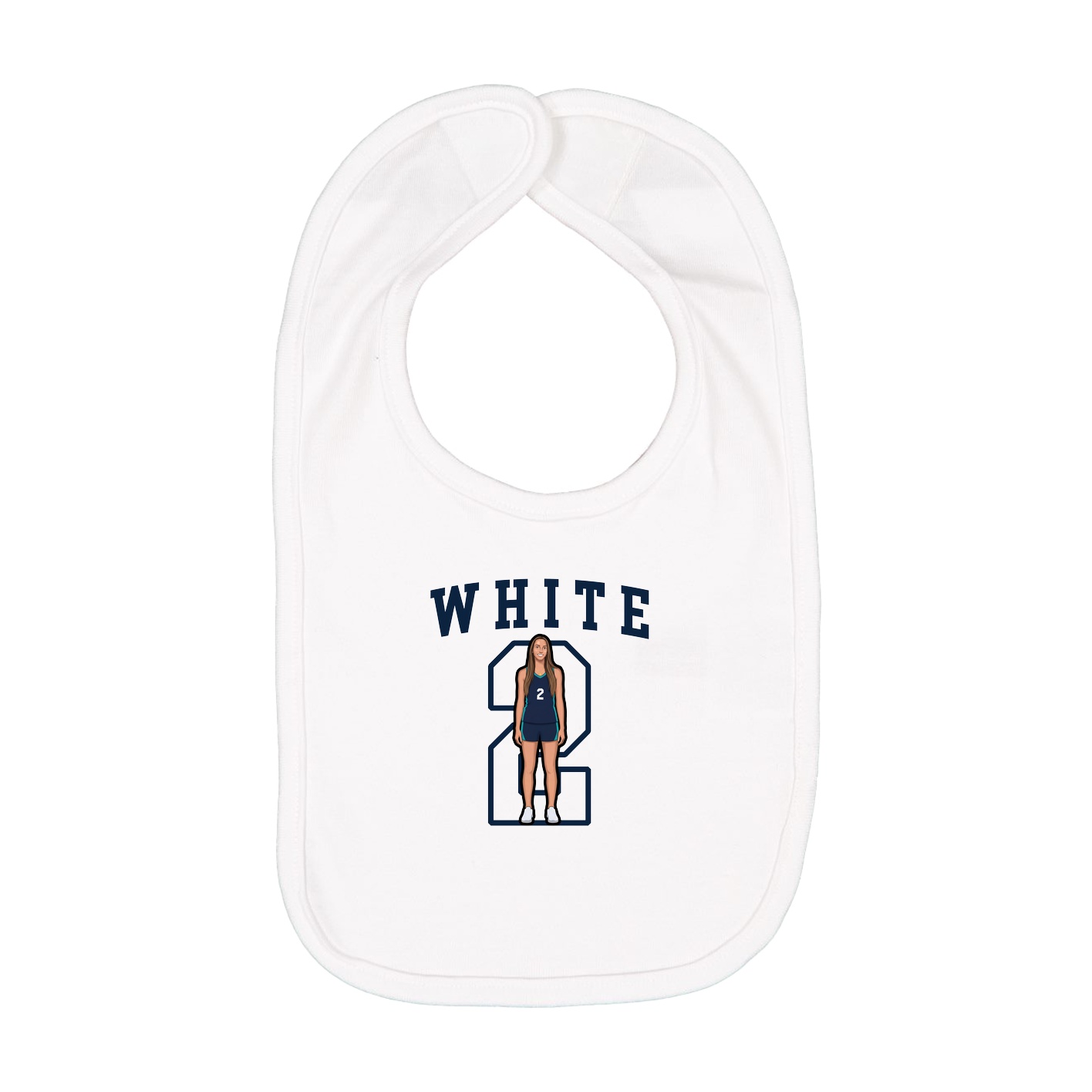 Infant Bib — Shirsey in White