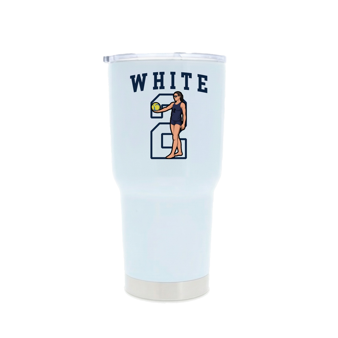 30oz Stainless Steel Tumbler — Shirsey in White