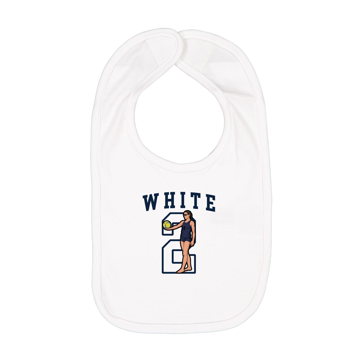 Infant Bib — Shirsey in White