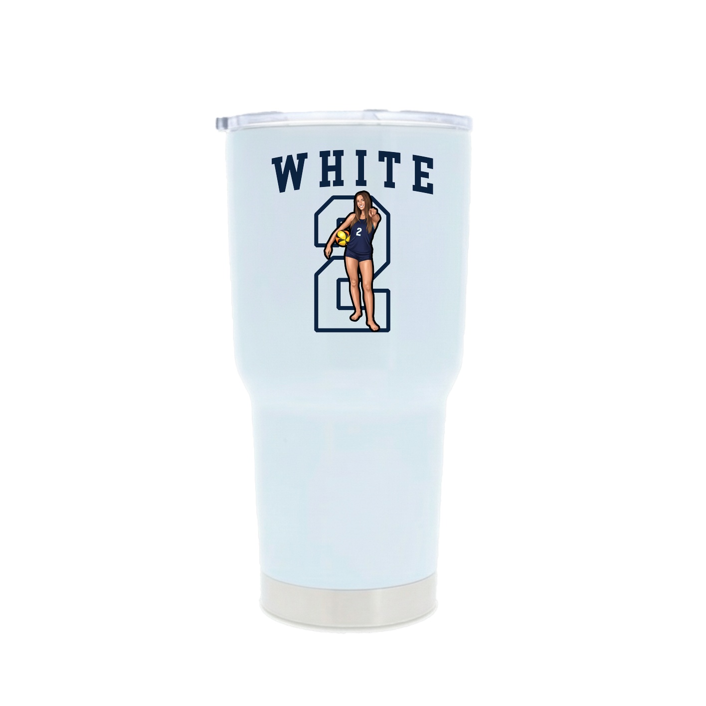 30oz Stainless Steel Tumbler — Shirsey in White