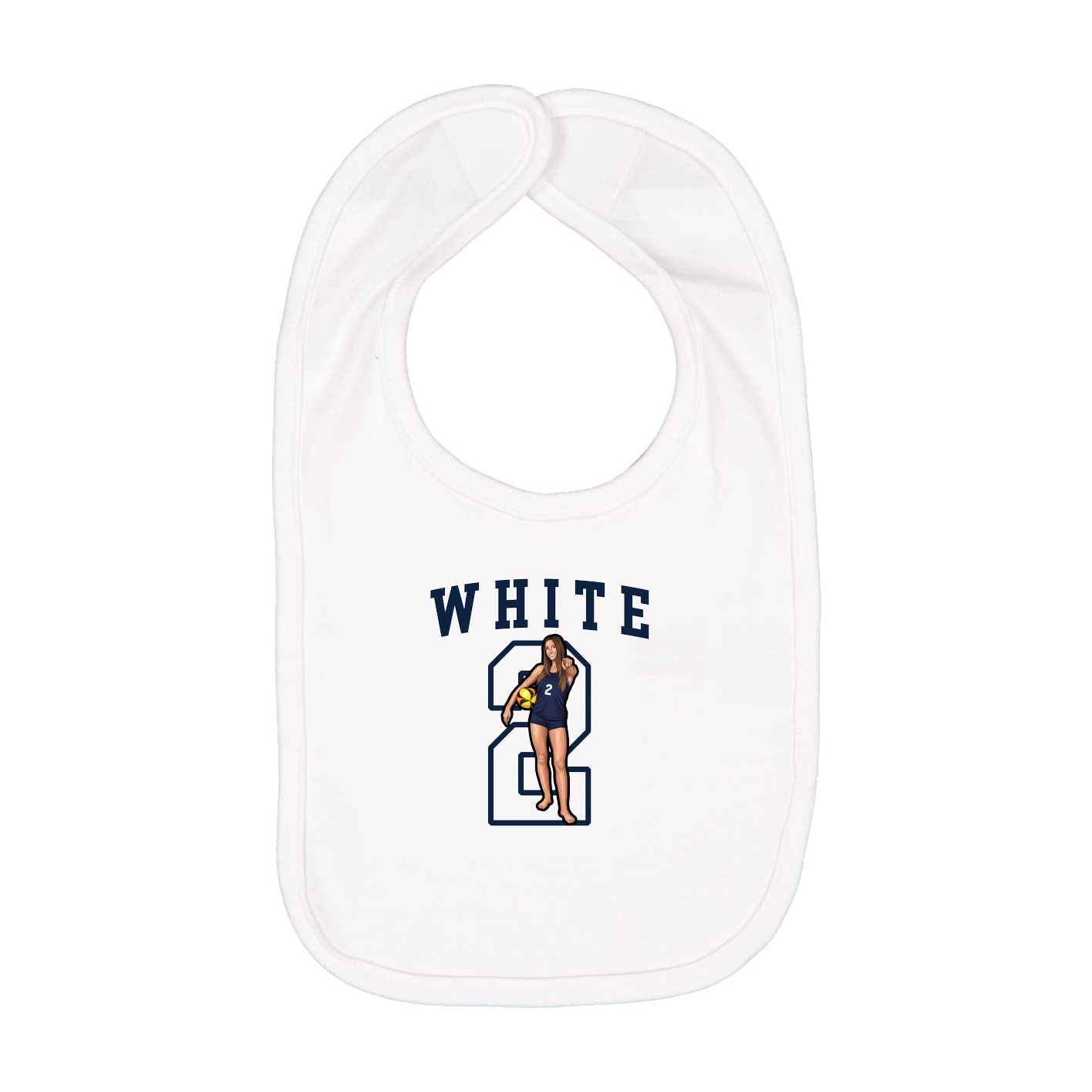 Infant Bib — Shirsey in White