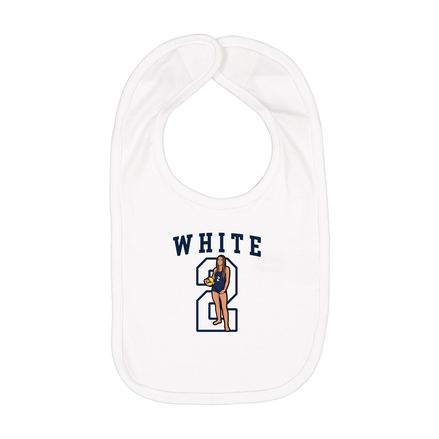 Infant Bib — Shirsey in White