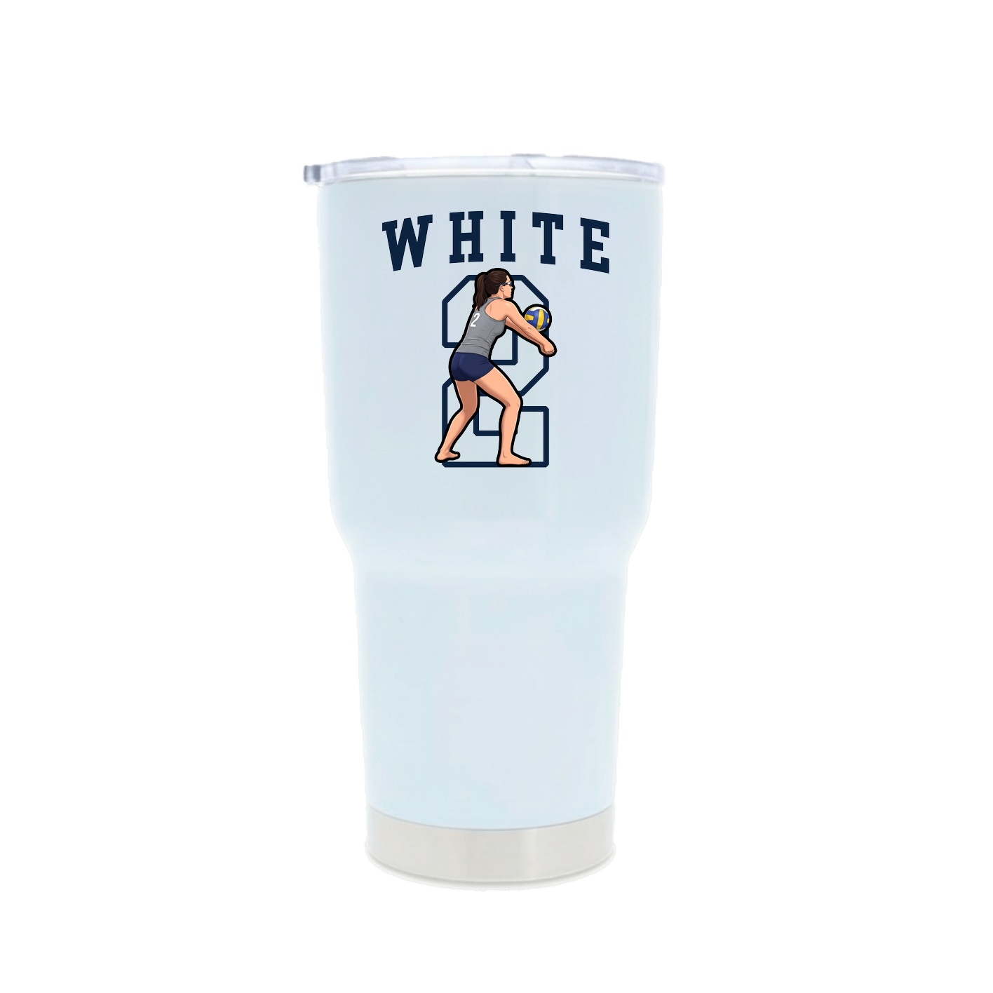 30oz Stainless Steel Tumbler — Shirsey in White