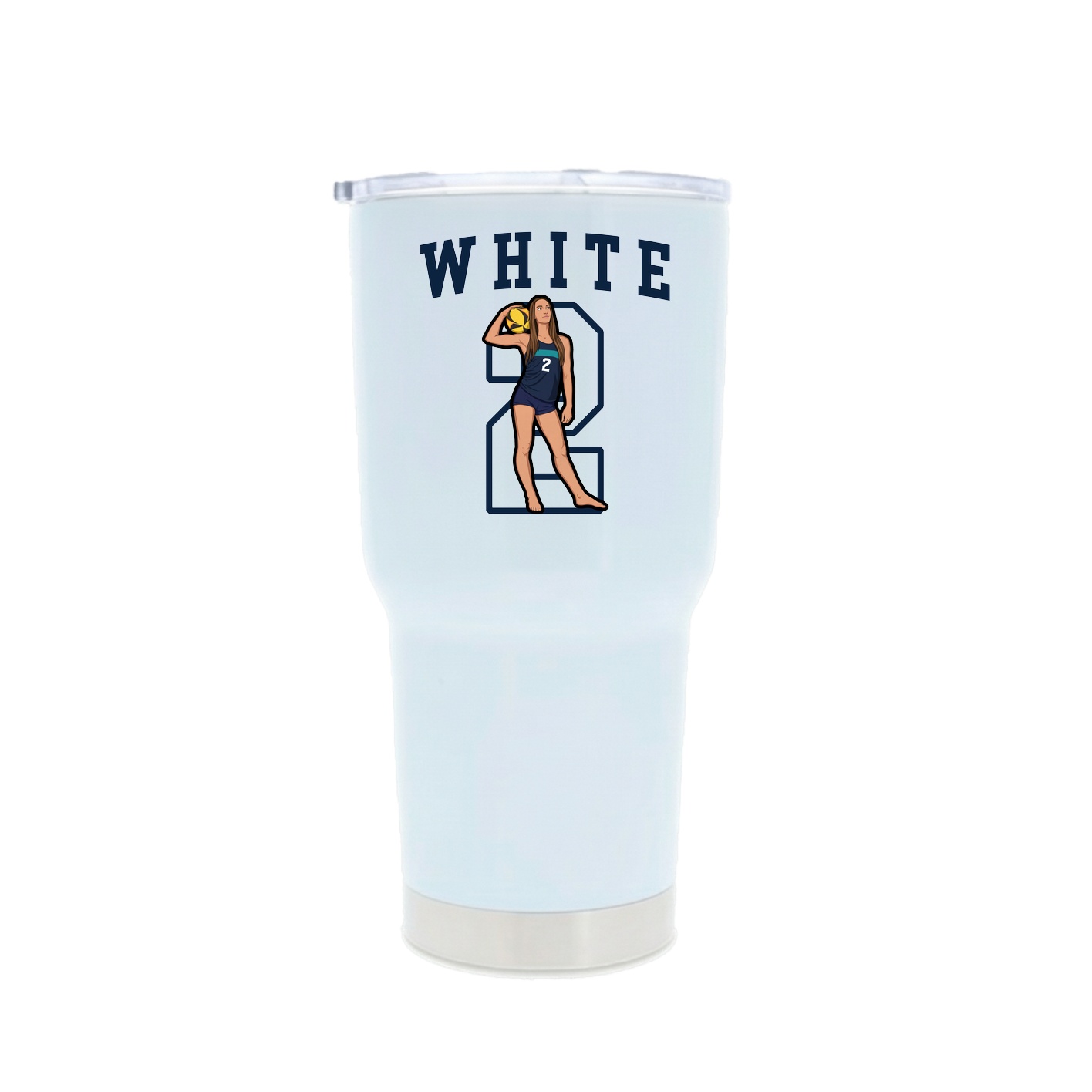 30oz Stainless Steel Tumbler — Shirsey in White