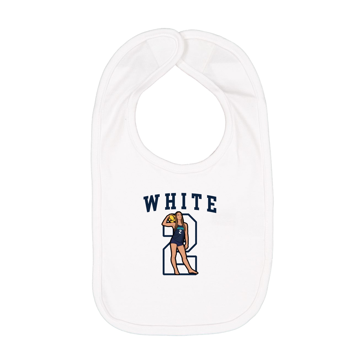 Infant Bib — Shirsey in White