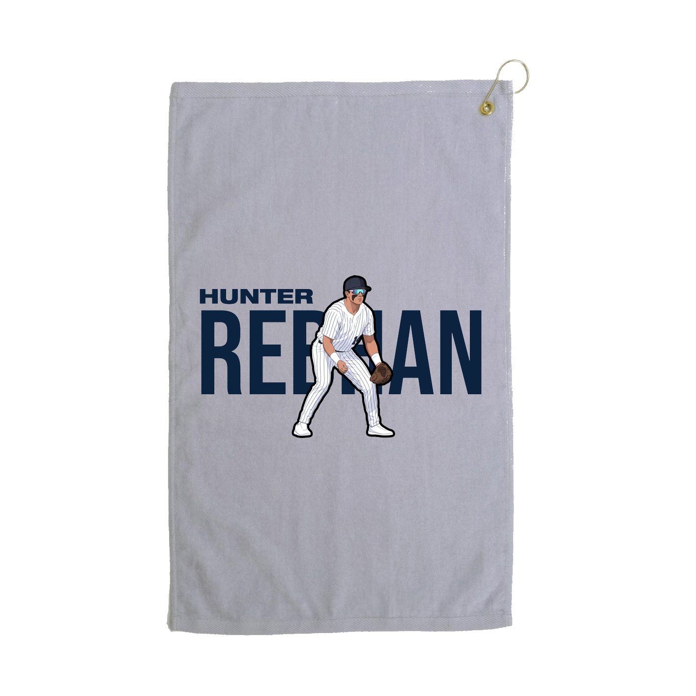 Golf Towel — Player Name in Grey