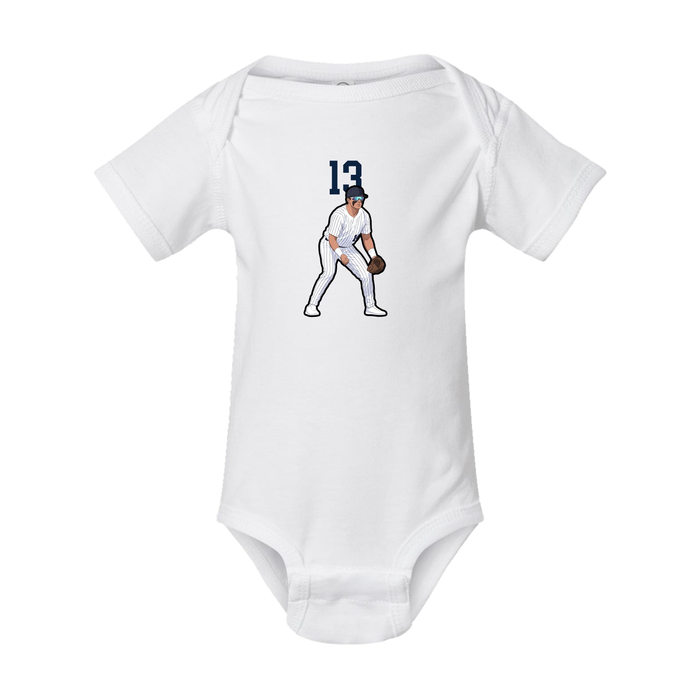 Baby Onesie — Number Top in White