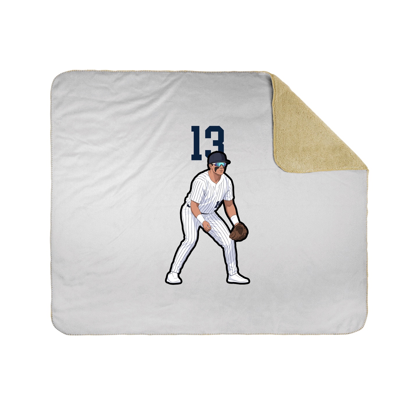 Throw Blanket — Number Top in White