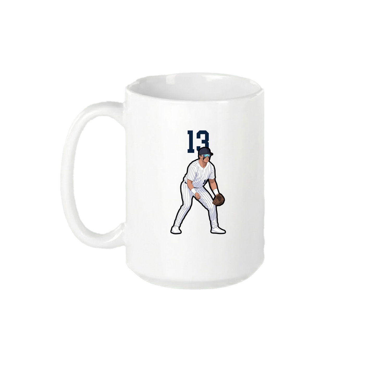 15oz Coffee Mug — Number Top in White