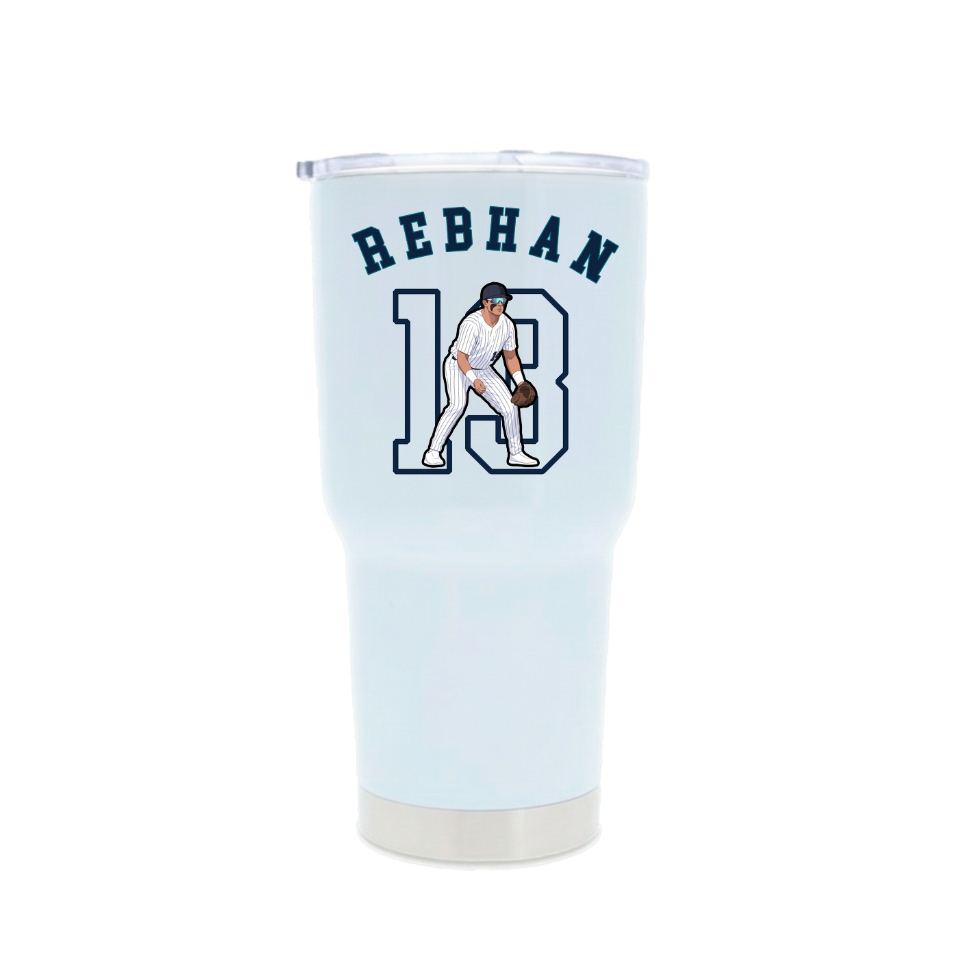 30oz Stainless Steel Tumbler — Shirsey Arch in White