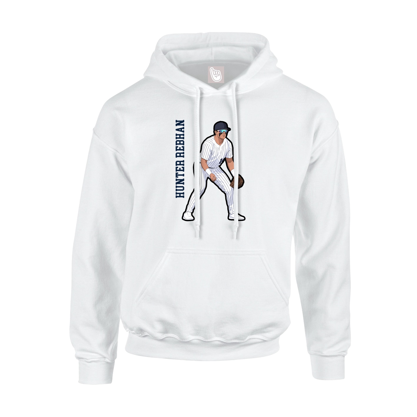 Hoodie — Name Vertical in White