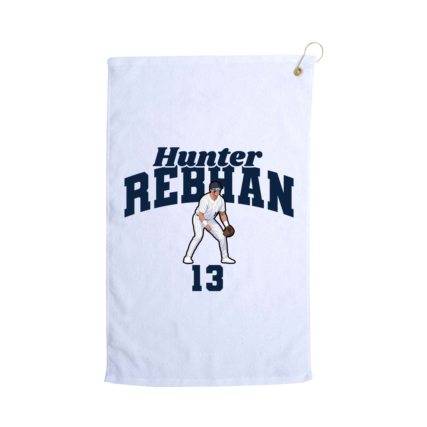 Golf Towel — Signature Arch in White