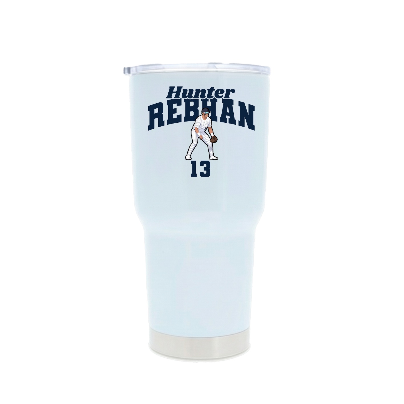 30oz Stainless Steel Tumbler — Signature Arch in White