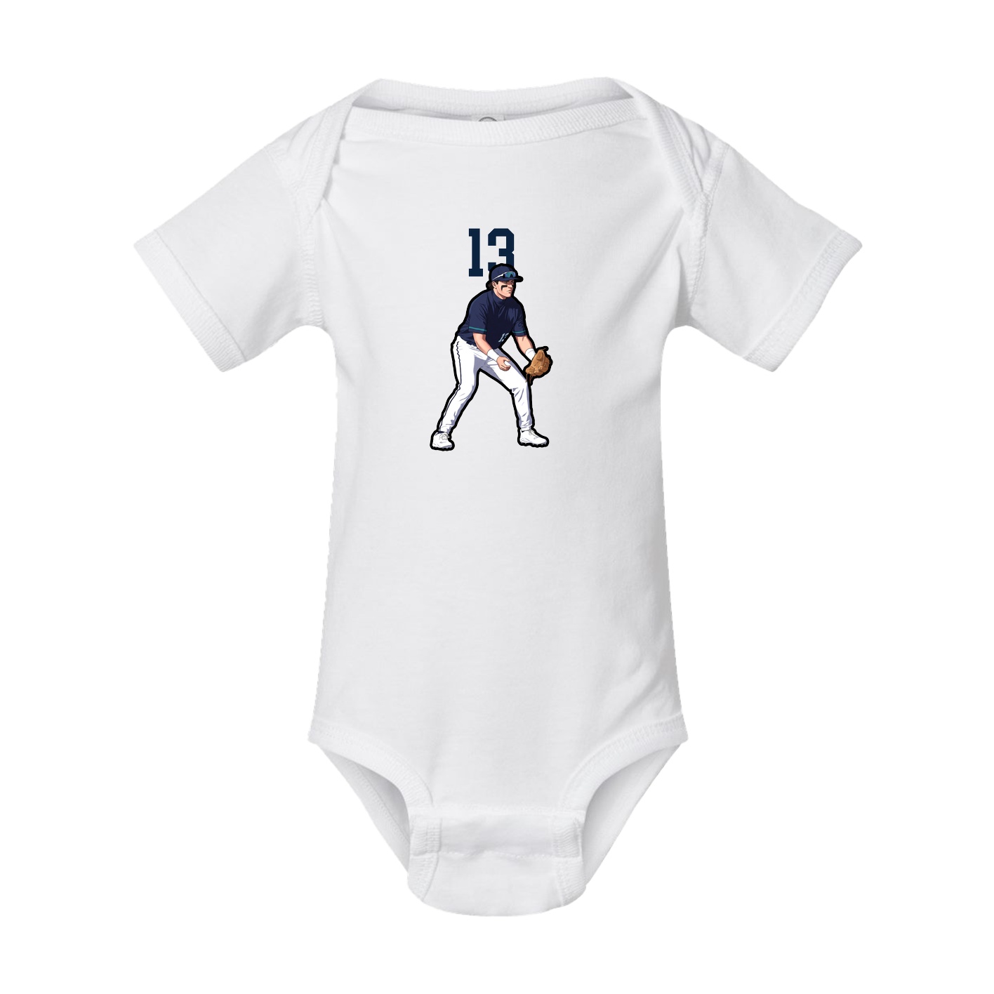 Baby Onesie — Number Top in White