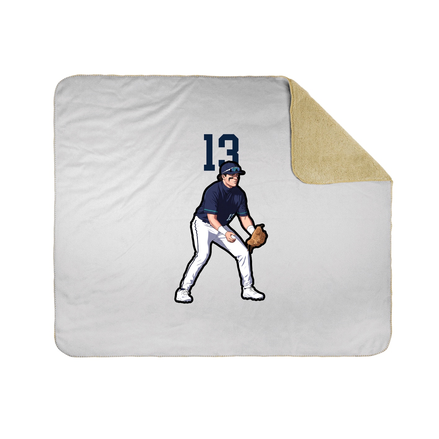 Throw Blanket — Number Top in White