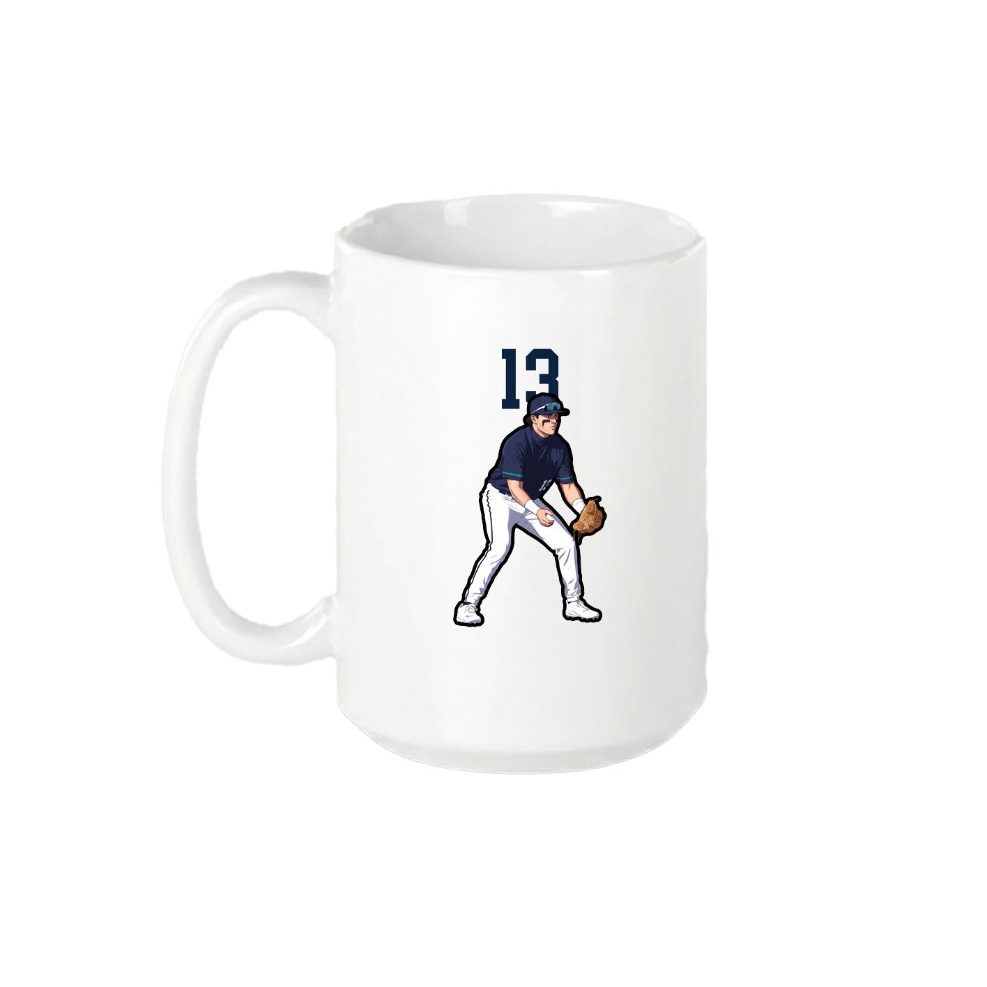 15oz Coffee Mug — Number Top in White