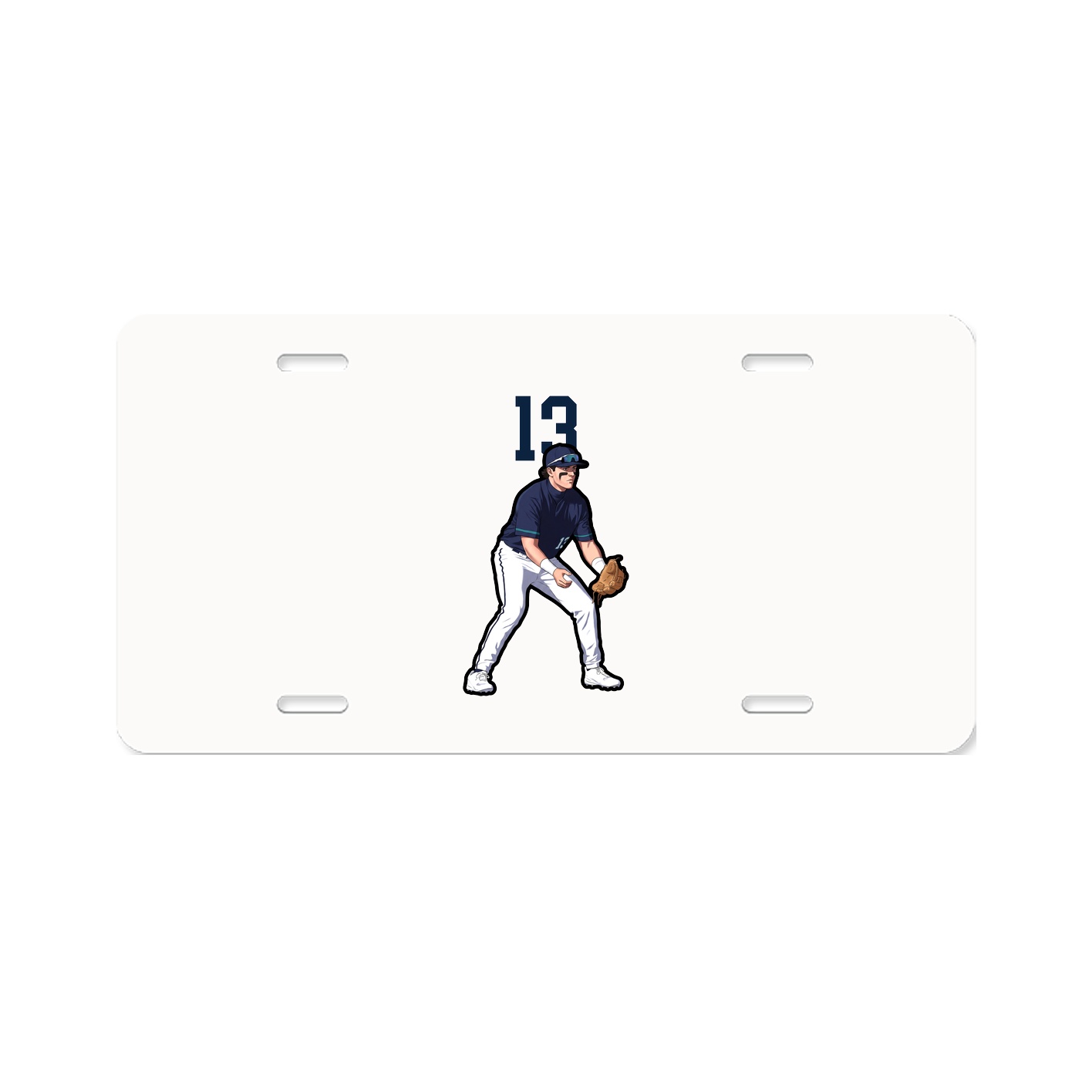 License Plate — Number Top in Classic