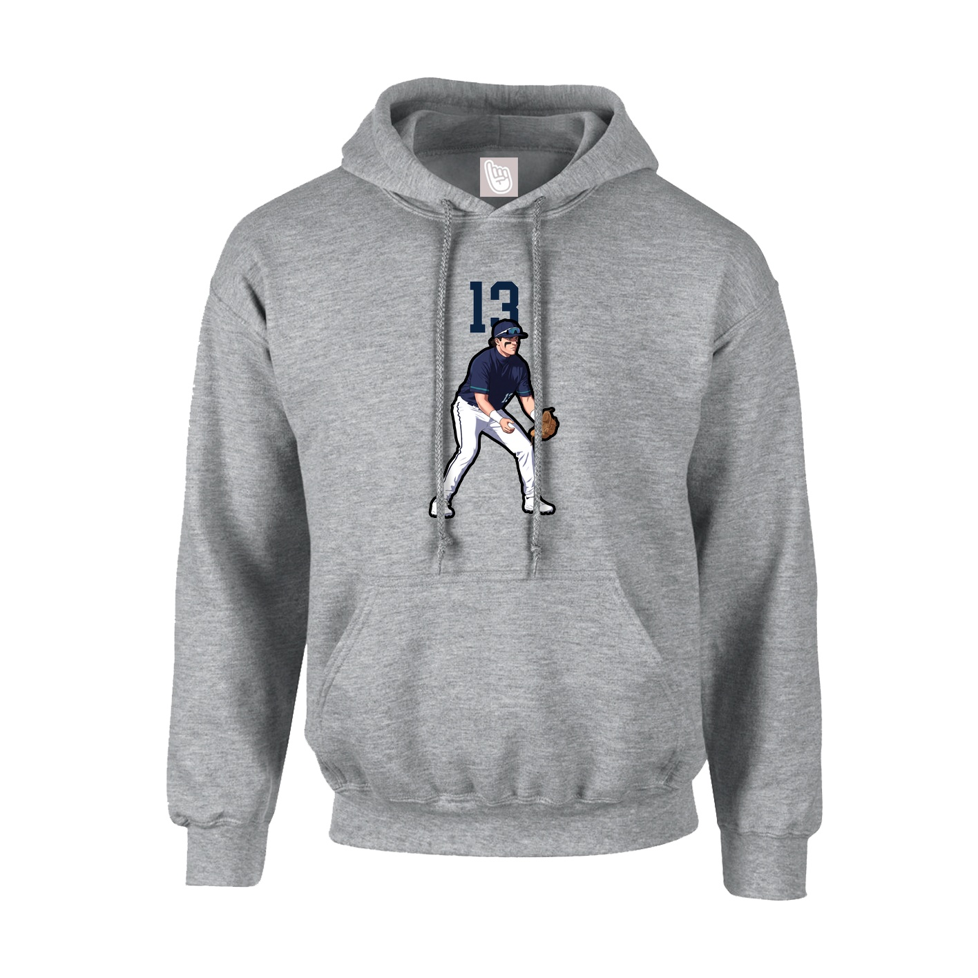 Youth Hoodie — Number Top in Grey