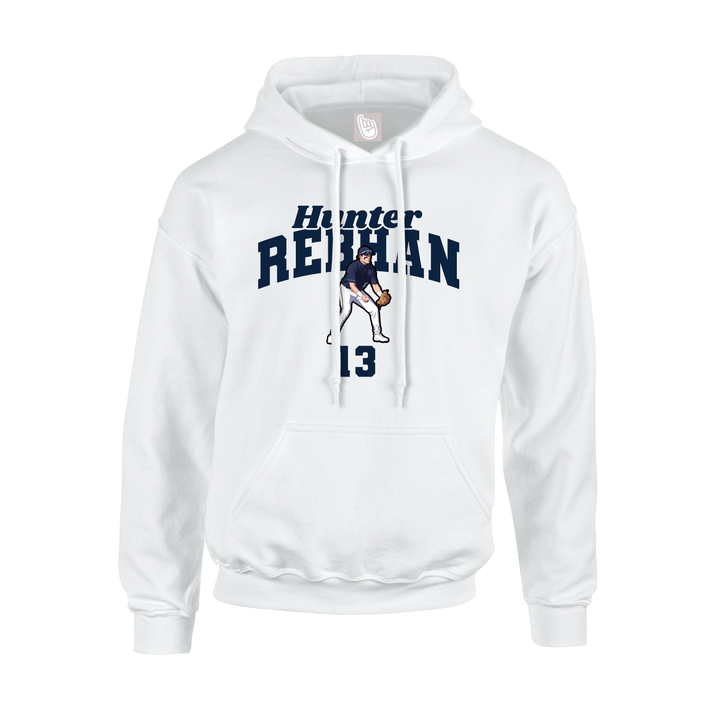 Youth Hoodie — Signature Arch in White