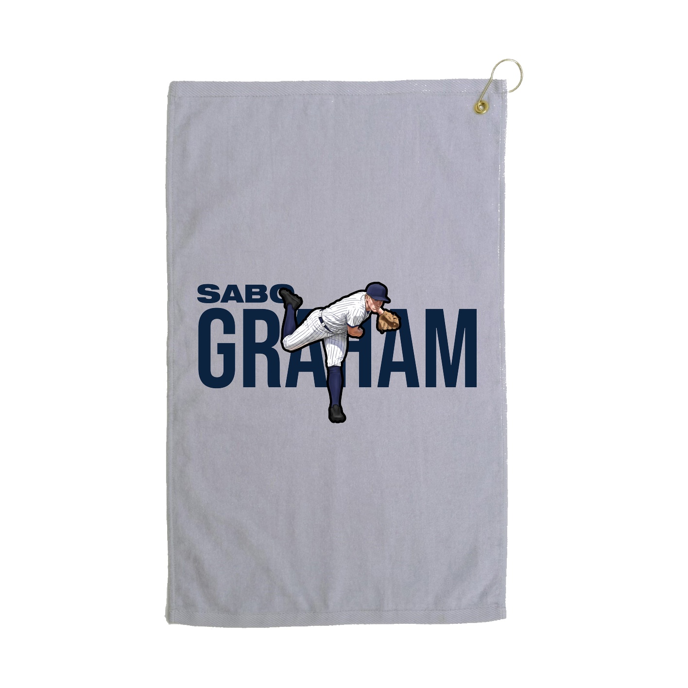 Golf Towel — Player Name in Grey