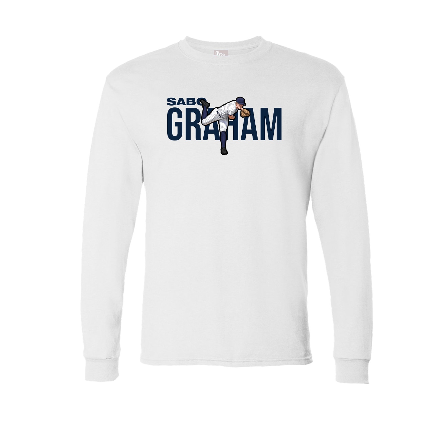 Long Sleeve Tee — Player Name in White