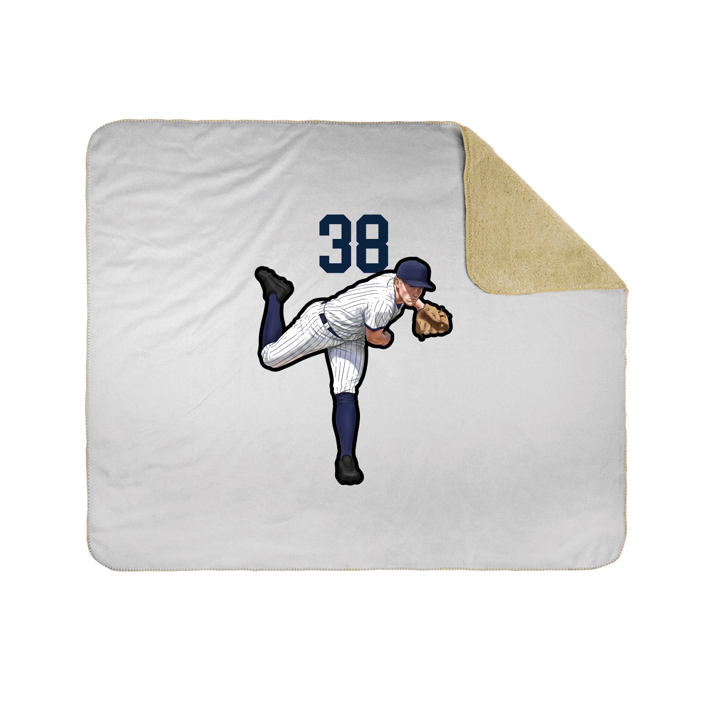 Throw Blanket — Number Top in White