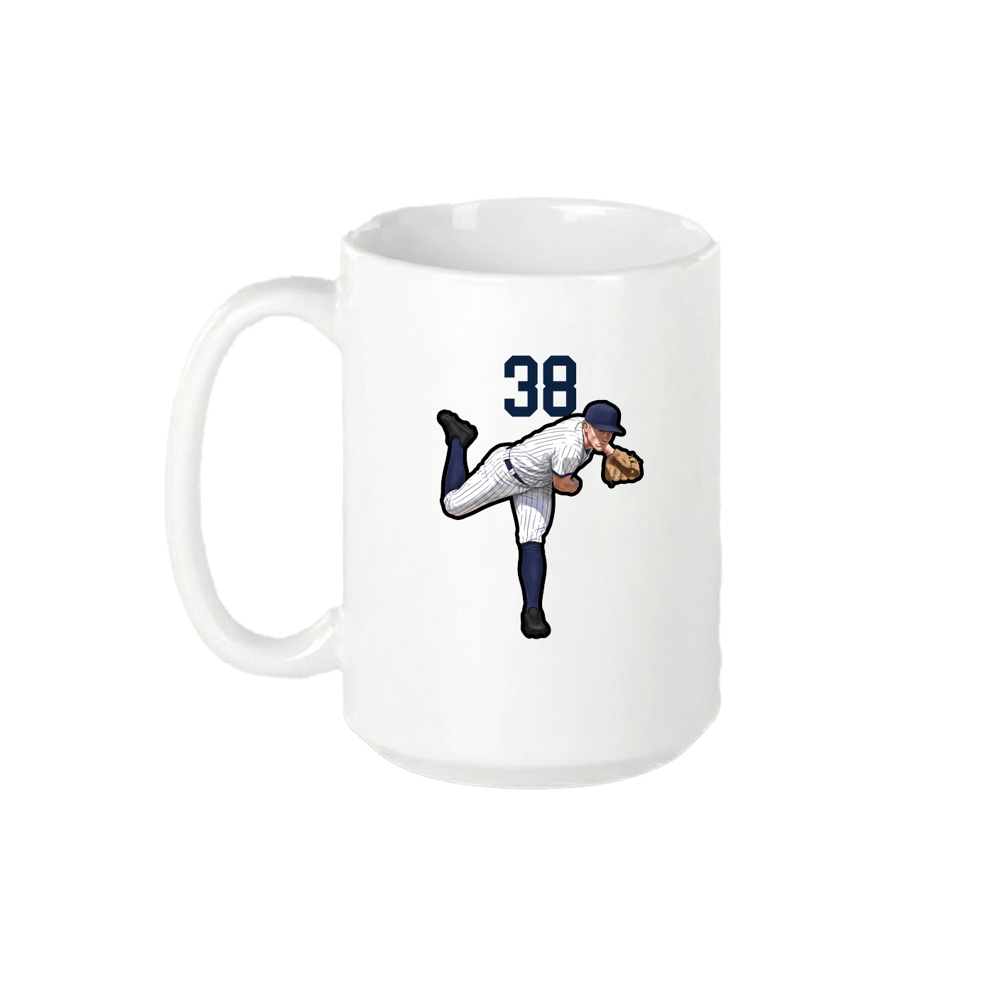 15oz Coffee Mug — Number Top in White