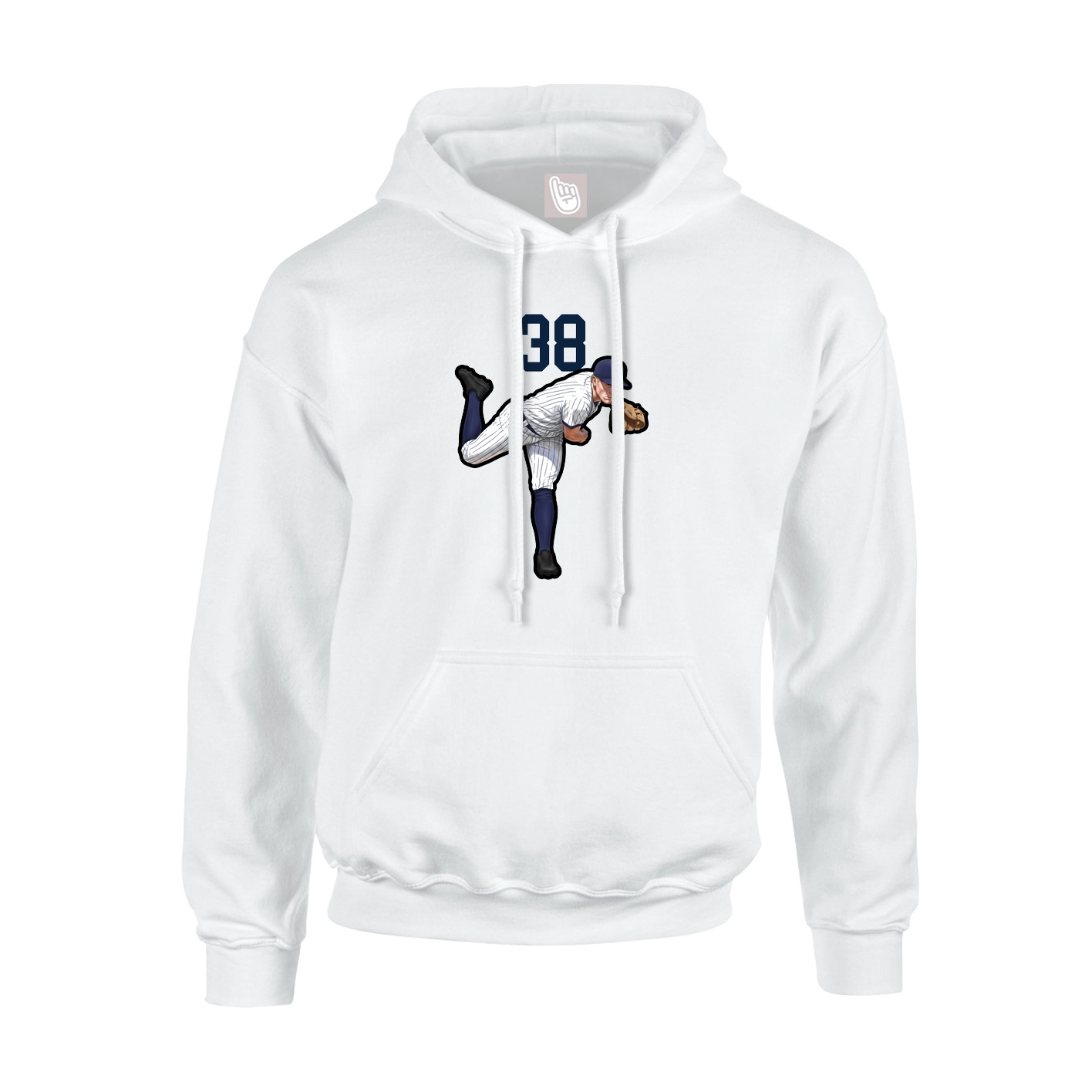 Hoodie — Number Top in White