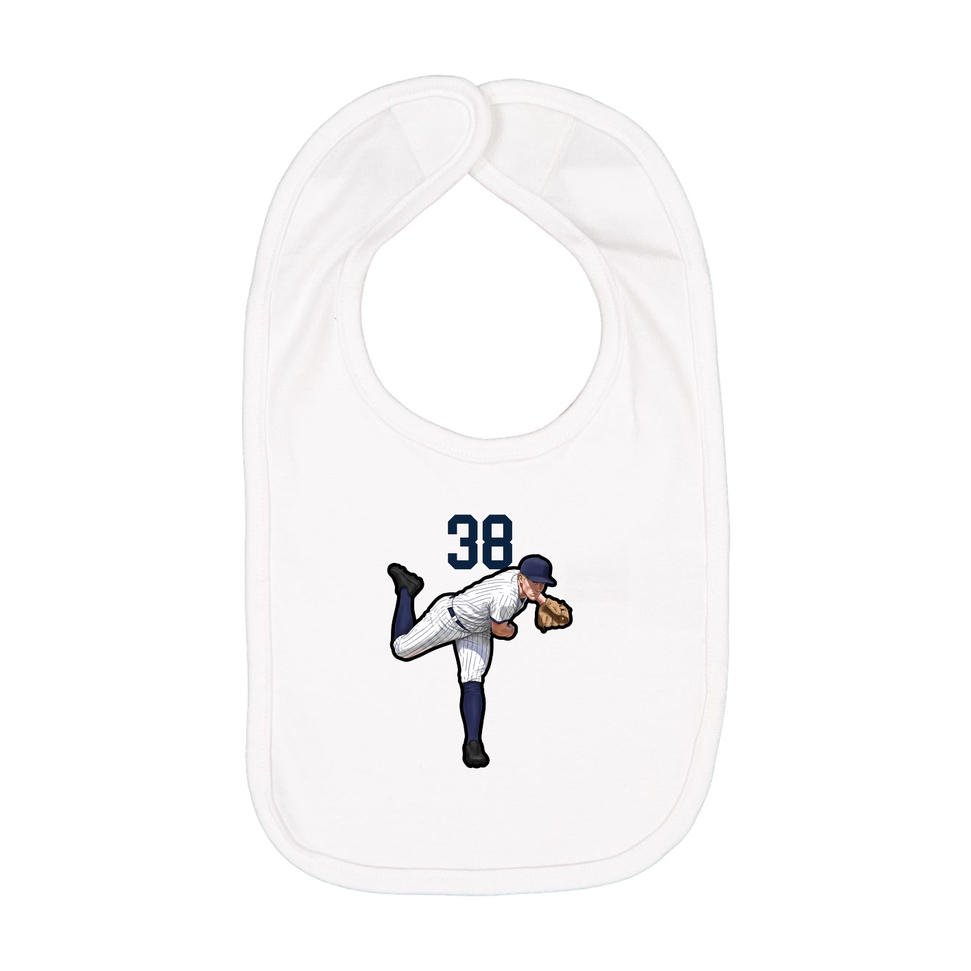 Infant Bib — Number Top in White