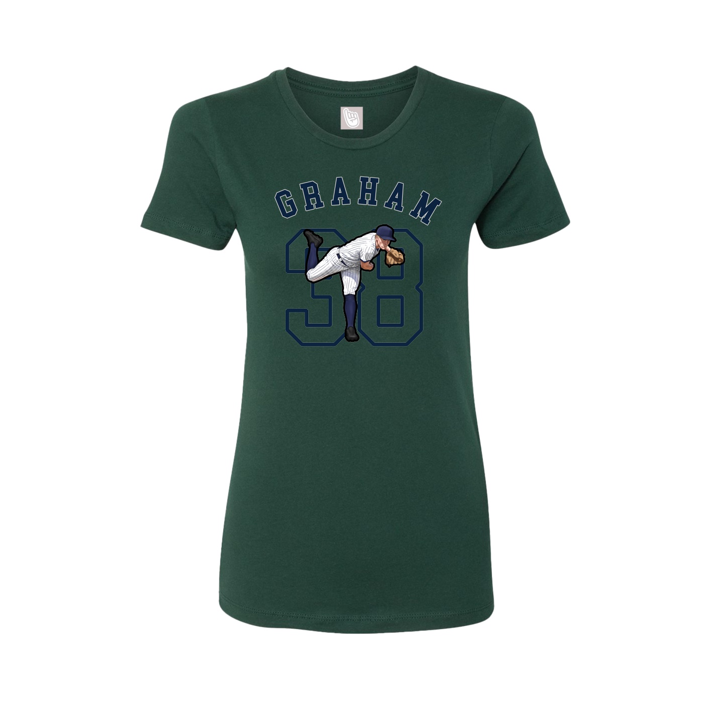 Fitted Women's Tee — Shirsey Arch in Green