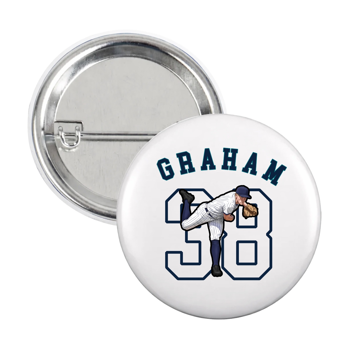 Game Day Button — Shirsey Arch in White