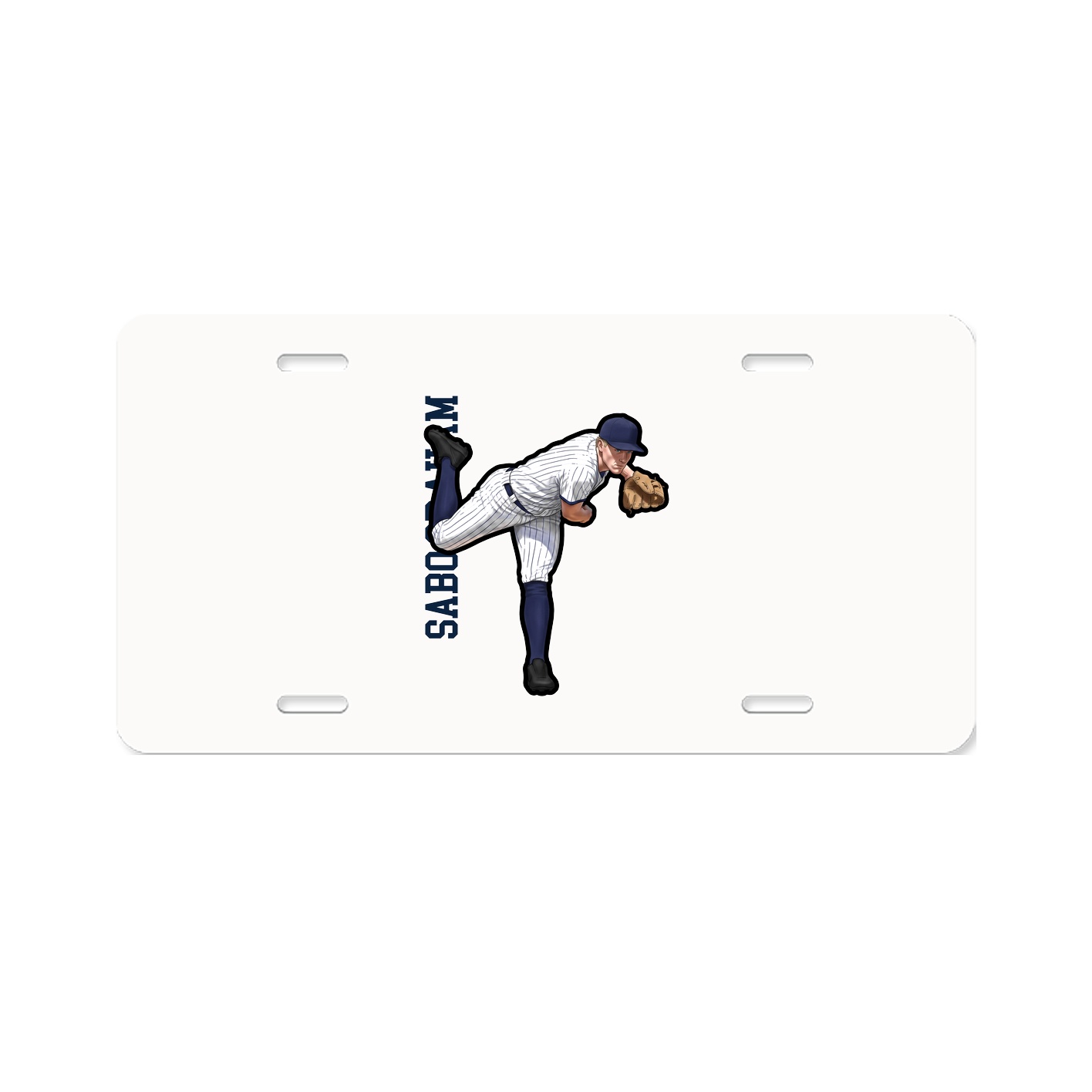 License Plate — Name Vertical in Classic