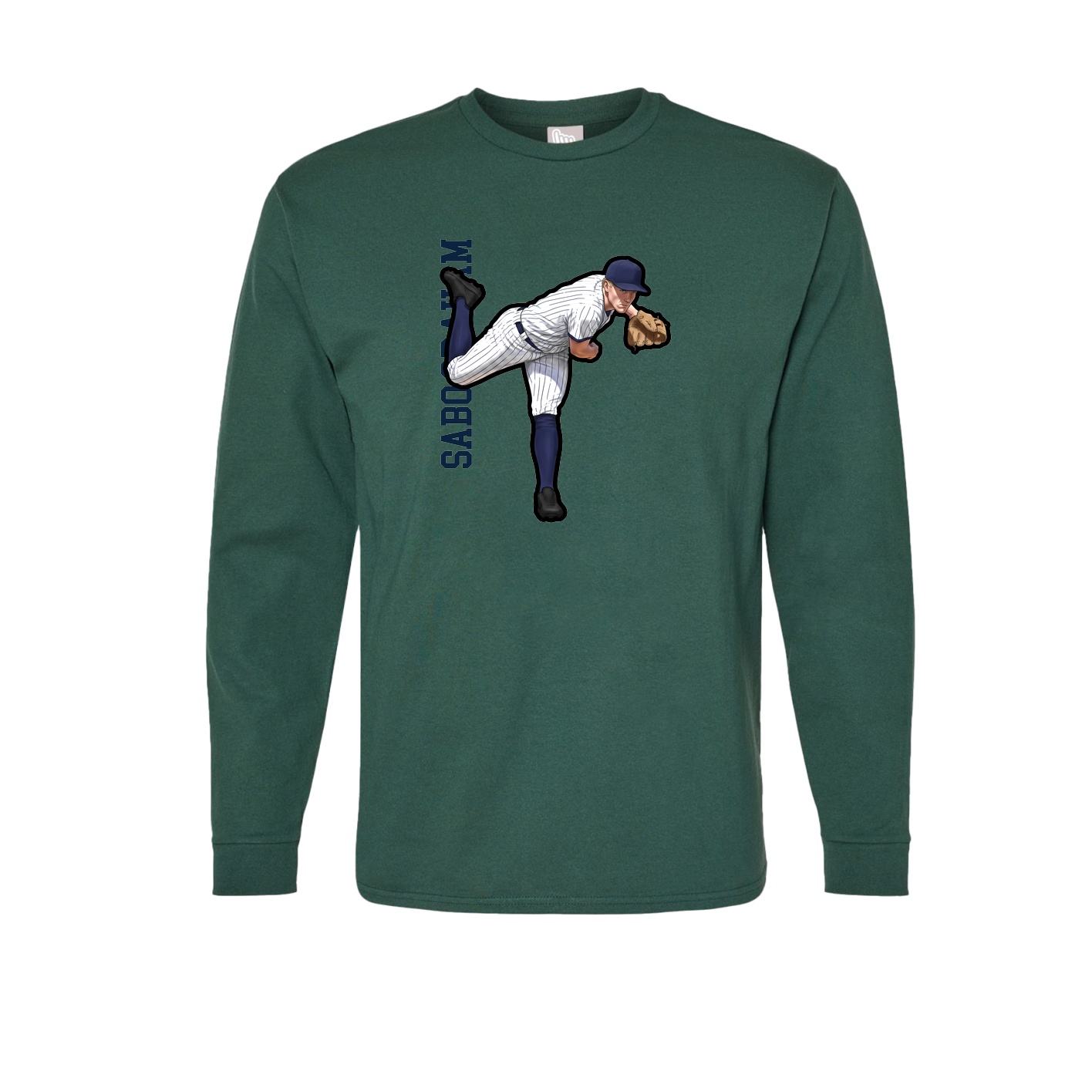 Long Sleeve Tee — Name Vertical in Green