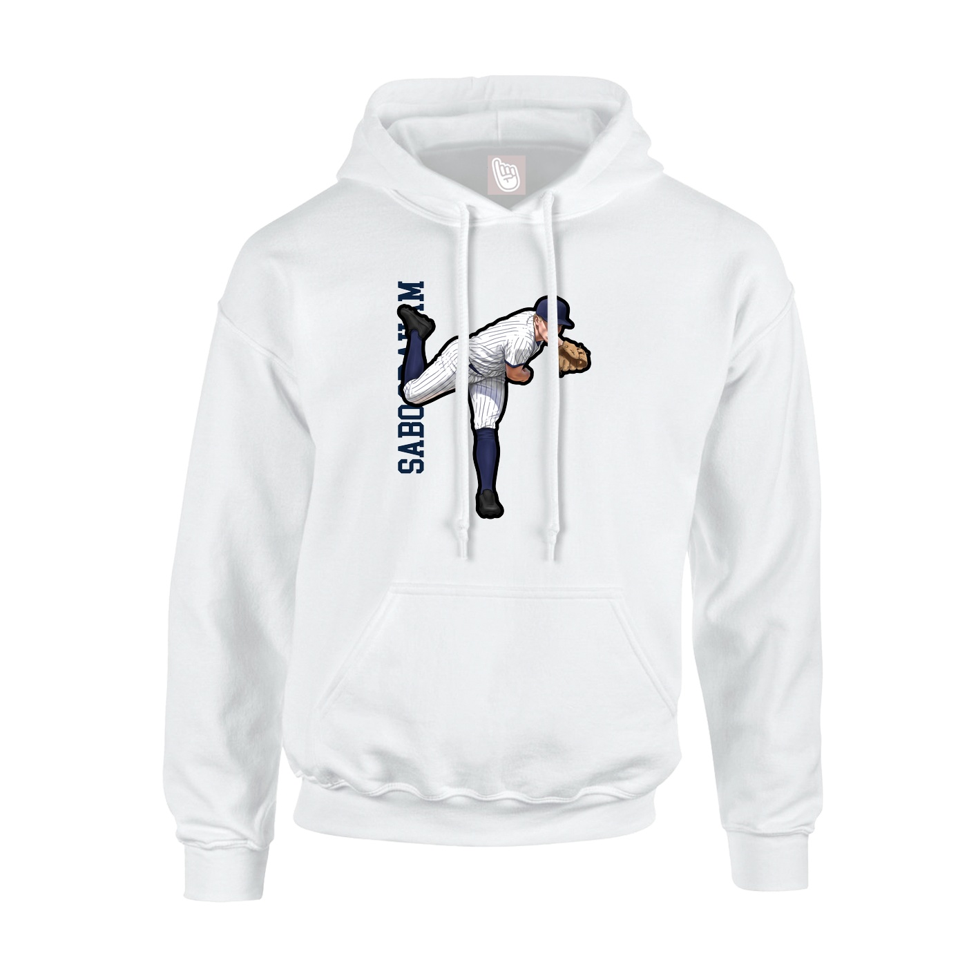 Hoodie — Name Vertical in White