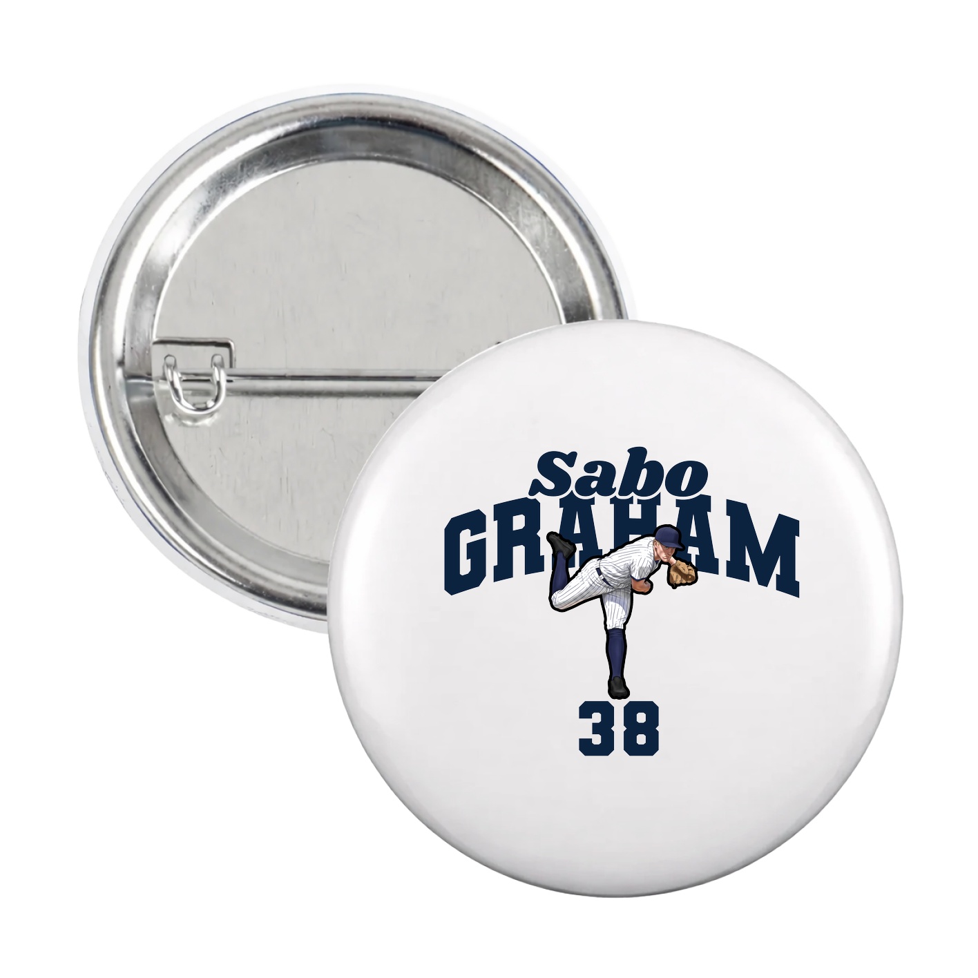 Game Day Button — Signature Arch in White